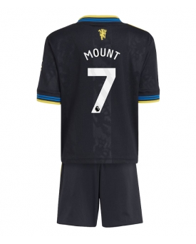 Manchester United Mason Mount #7 Maglia Gara Terza Repliche 2025-26 Bambino Maniche Corte